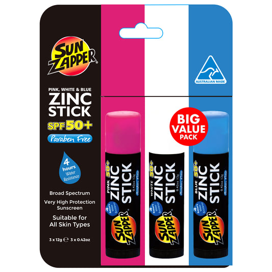 Zinc Stick Triple Pack Pink, White & Blue SPF 50+